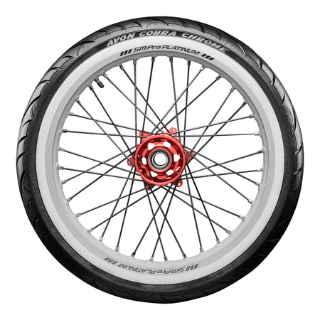 Avon Cobra Chrome 100/90-19 White Wall Front Tyre (57V Rating) AV91
