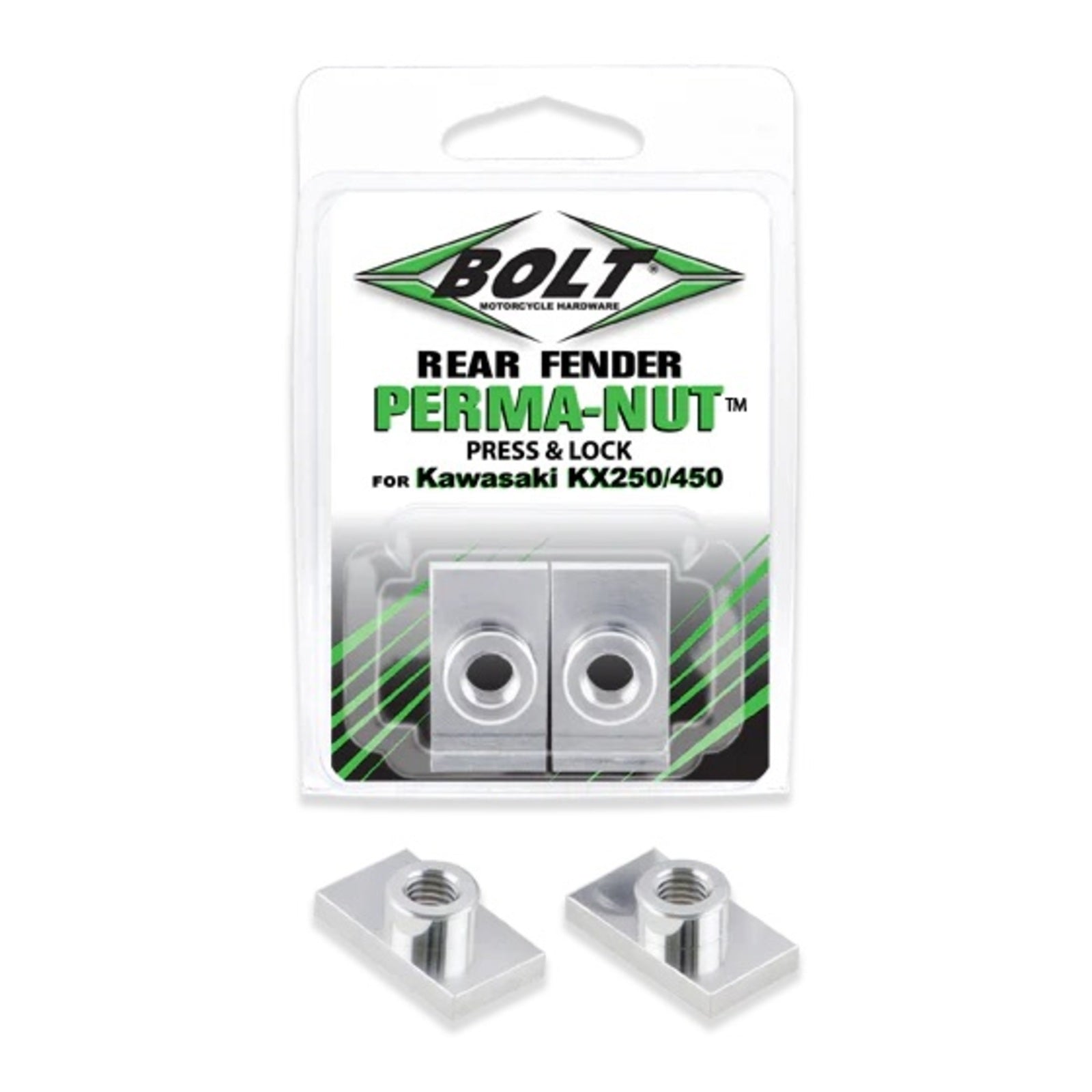 Bolt Rear Fender Perma Nuts - Fits Kawasaki KX250/450