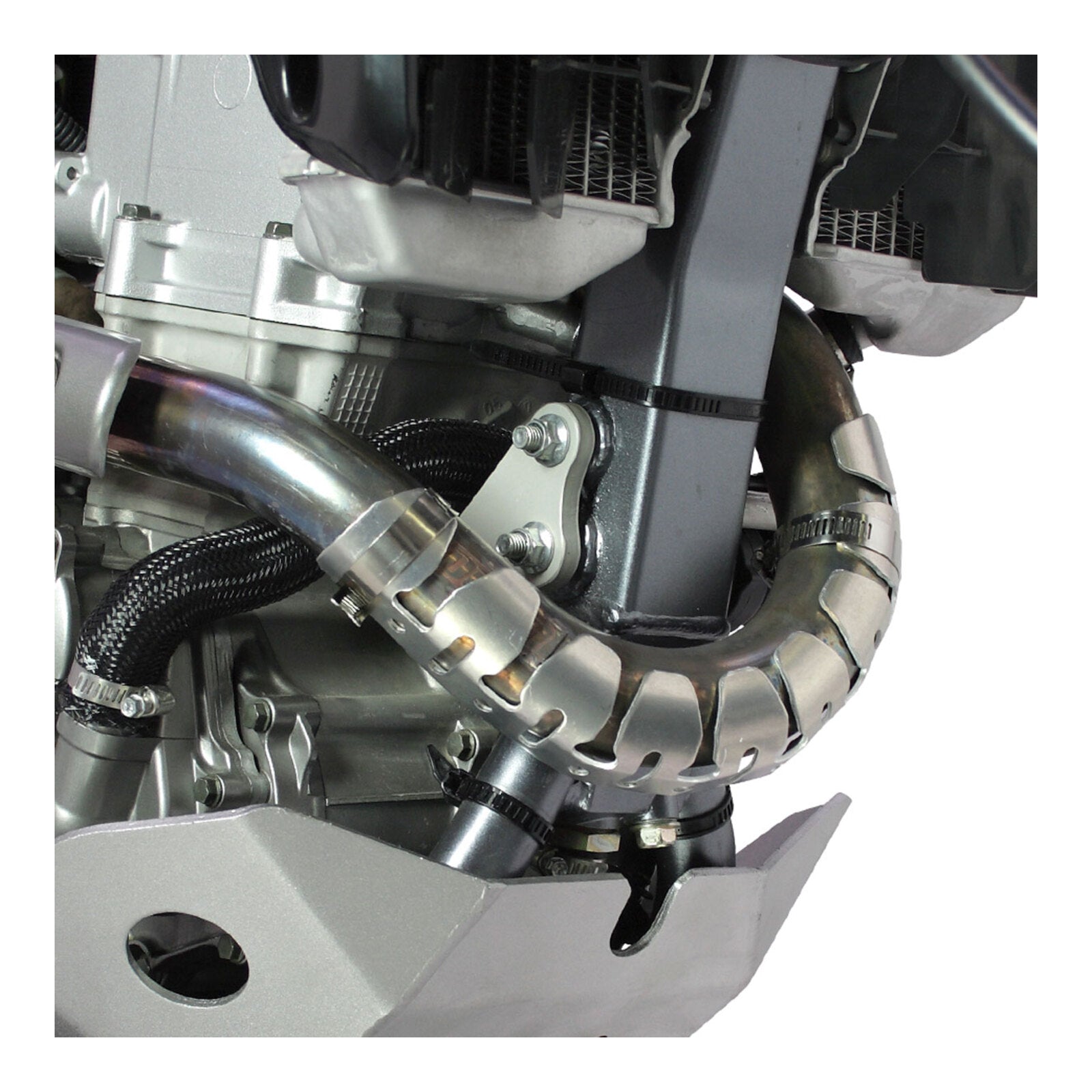 DRC 4-Stroke Universal Exhaust Pipe Guard - Titanium