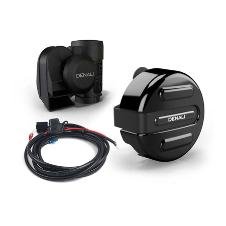 Denali SoundBomb V-Twin Dual-Tone Air Horn with Cover - Black