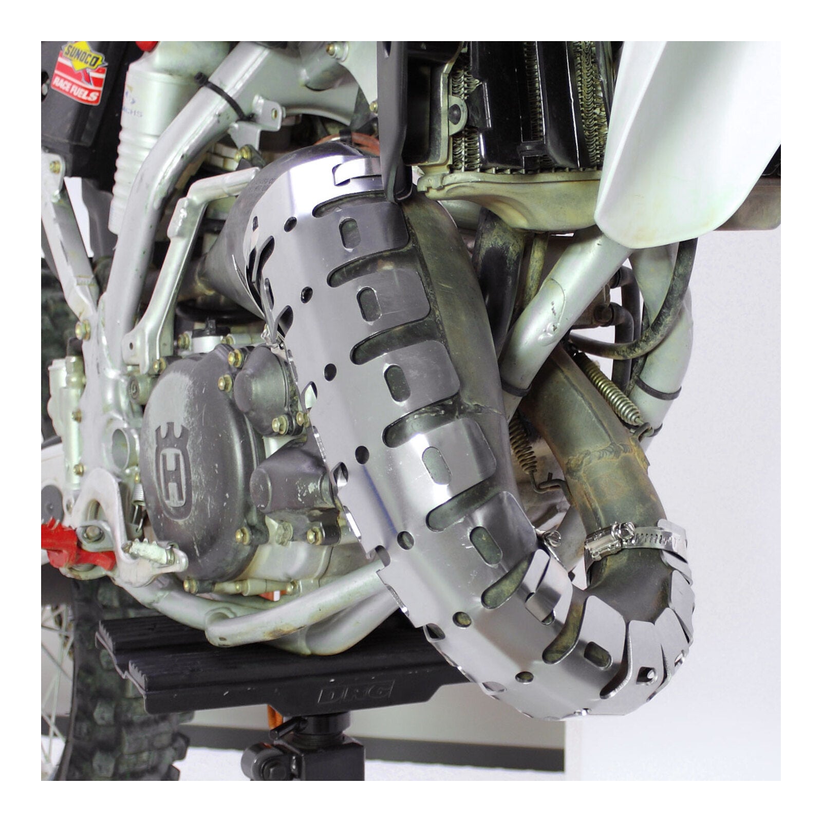 DRC 2-Stroke Universal Exhaust Pipe Guard - Titanium