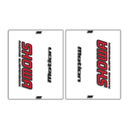 DRC Motion Front Fork Outer Decals- Showa - Clear/Red/Black