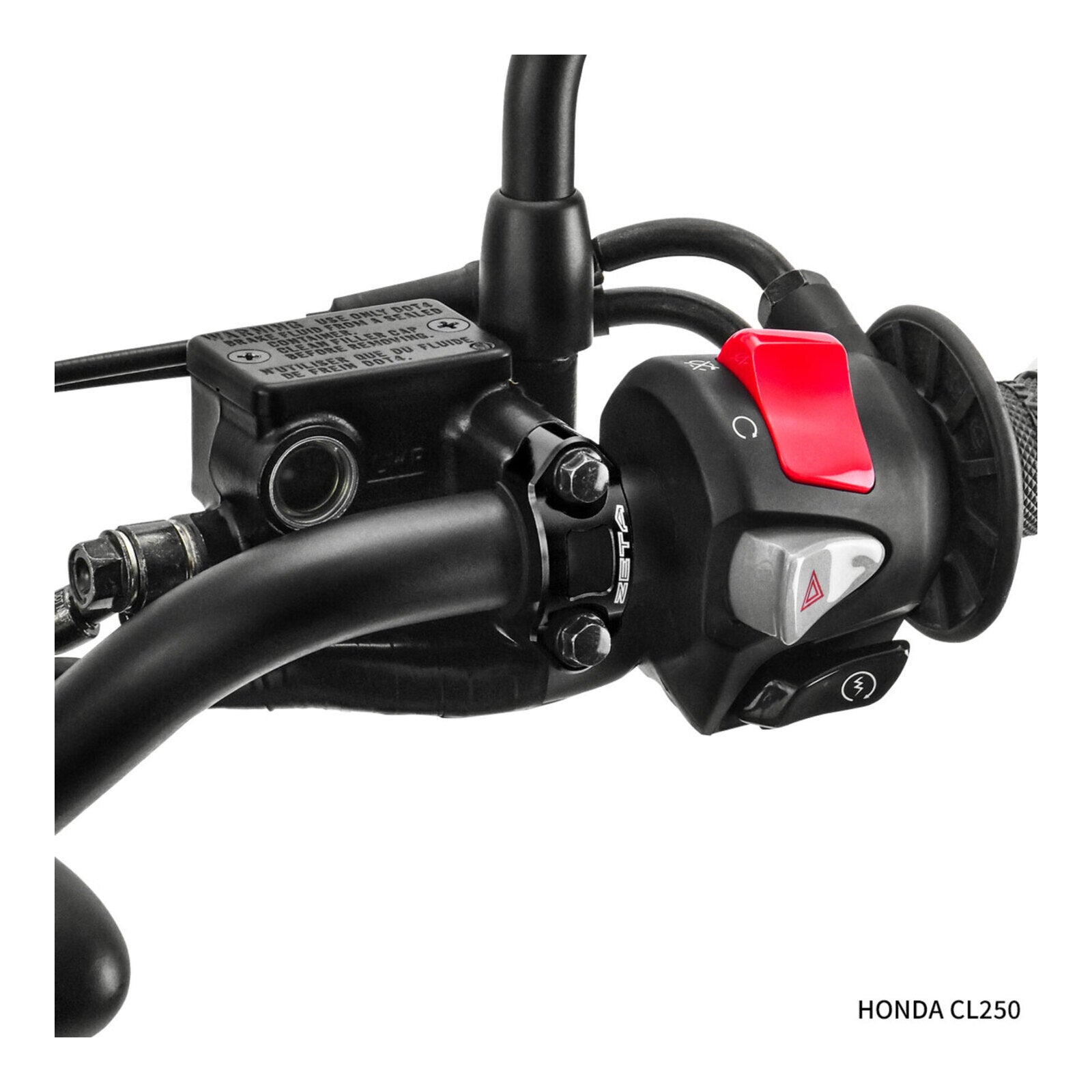 Zeta Rotating Bar Clamp - Brake Side - Red