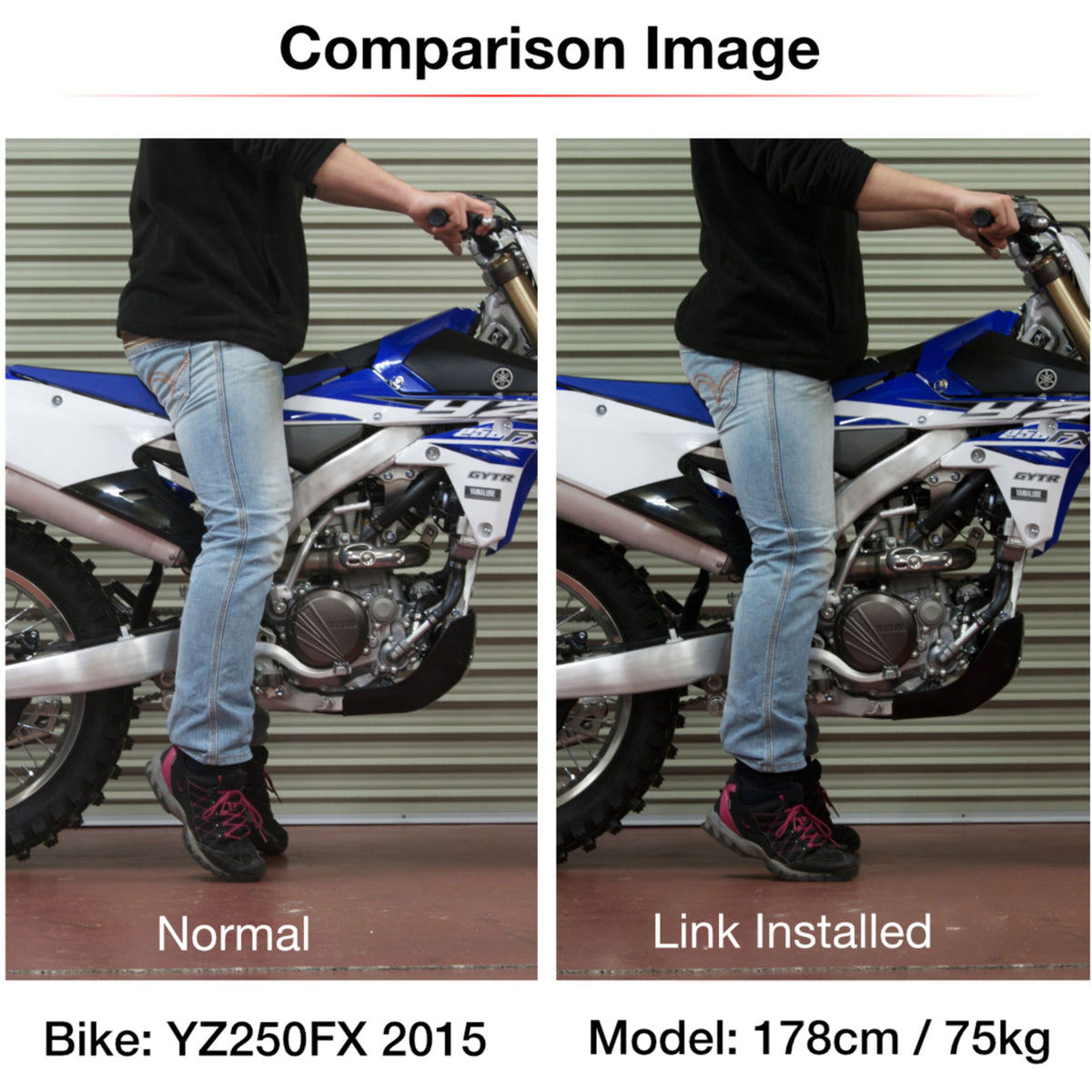 Zeta RSL Low Down Link -30mm - Honda CRF250L ('21-) - Red