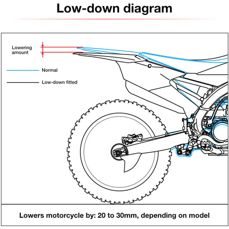 Zeta RSL Low Down Link -30mm - Honda CRF250L ('21-) - Red