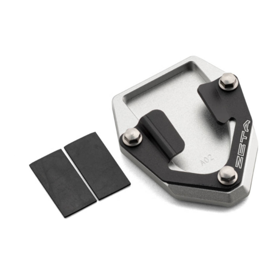 Zeta Side Stand Extender - Black / Silver - Honda CRF1000L Africa Twin / Adventu
