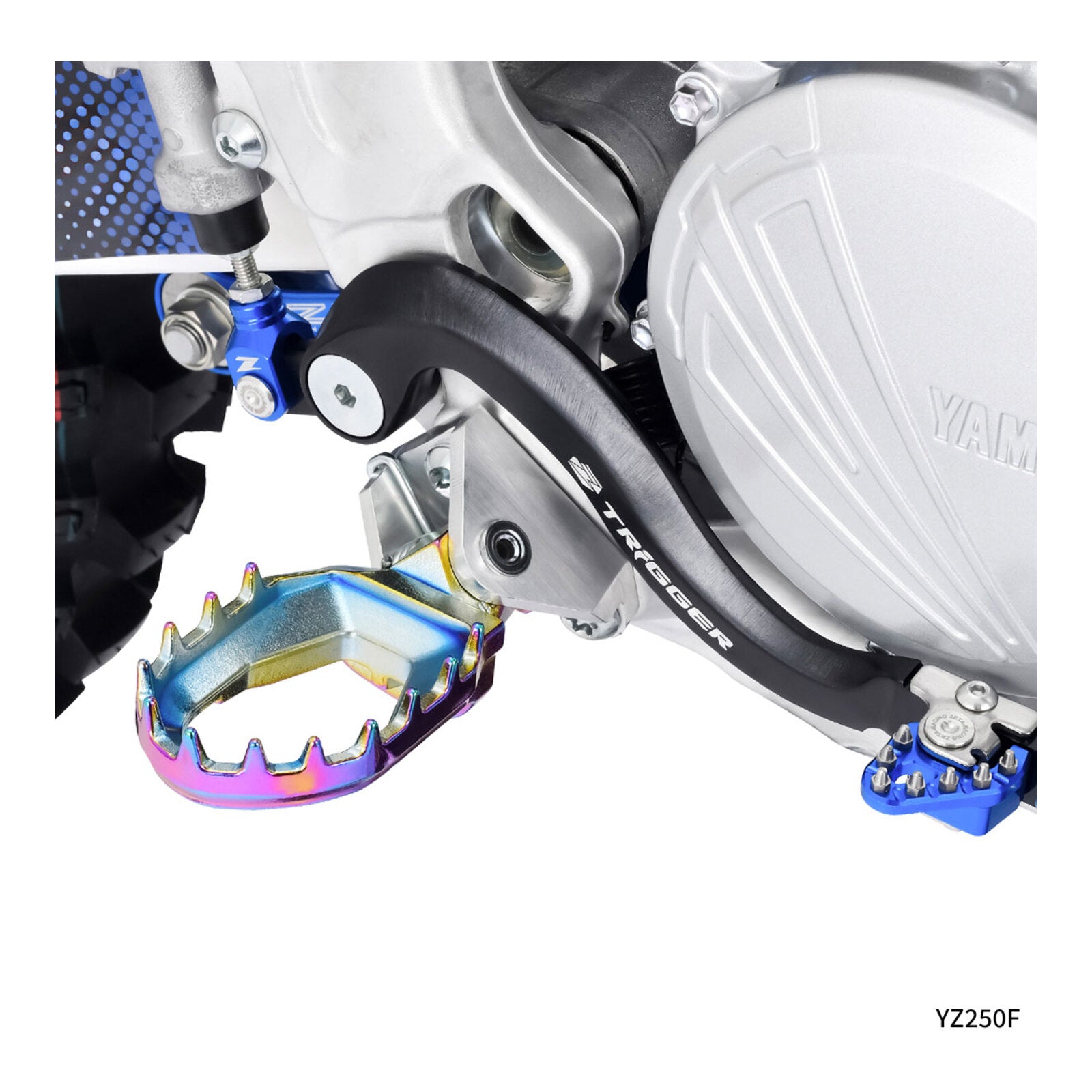 Zeta Max Foot Pegs - Yamaha YZ - Oil Slick