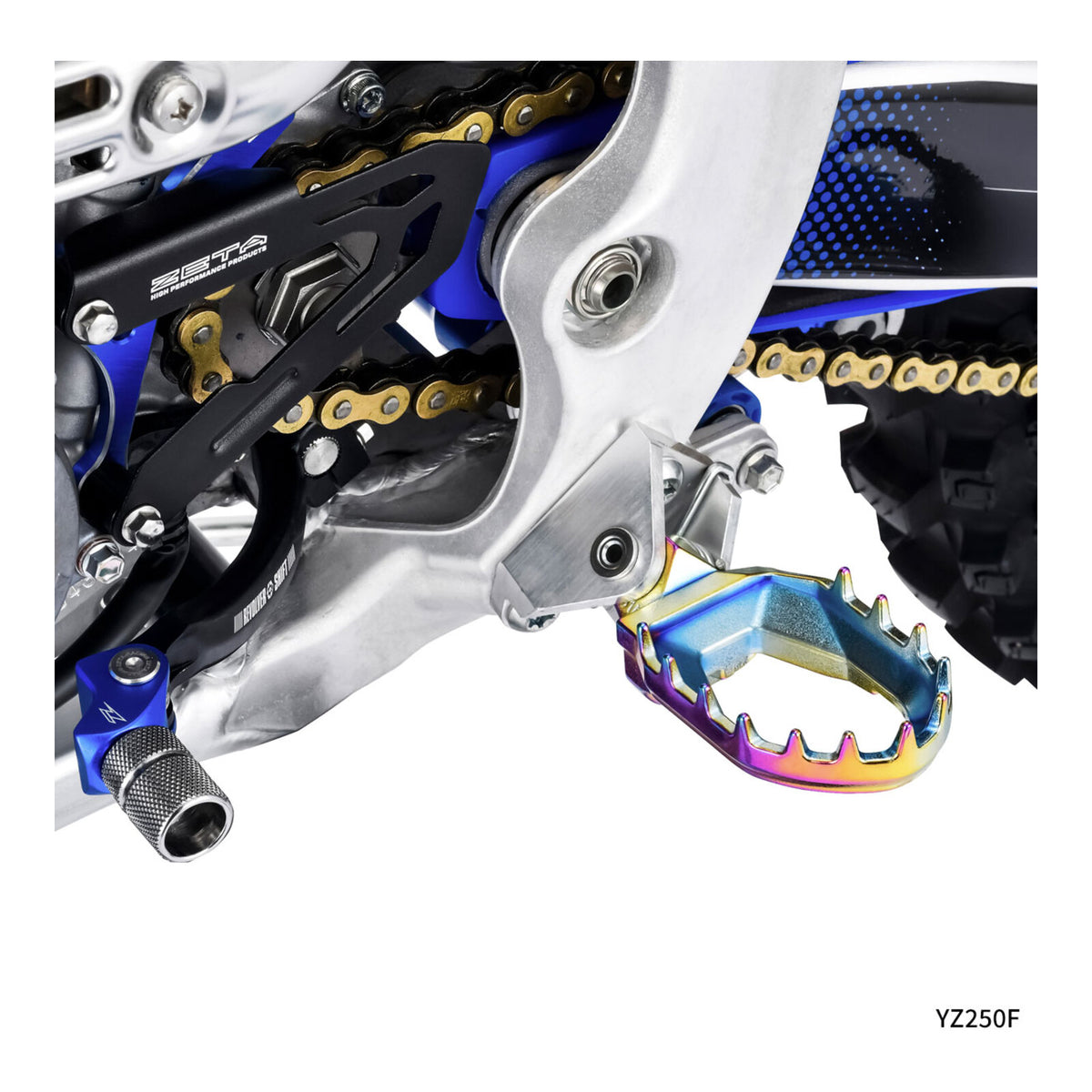 Zeta Max Foot Pegs - Yamaha YZ - Oil Slick