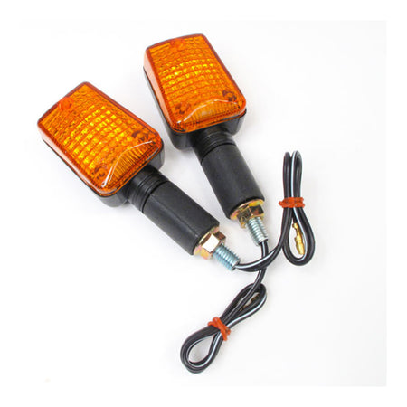 Whites Flasher Universal Long Mount Black (Pair) 12V-21W