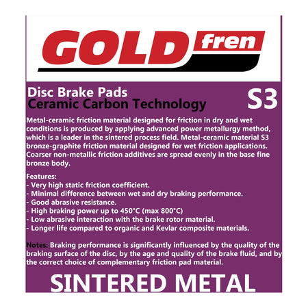 GOLDfren Brake Pads GF248 - S3