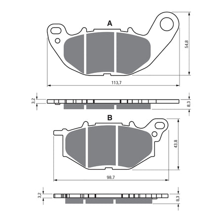 GOLDfren Brake Pads GF369 - GP5 - Indent