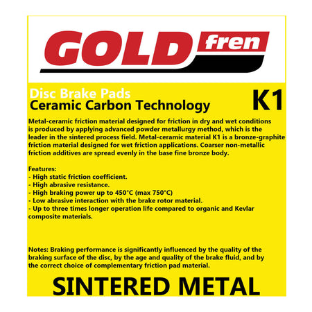 GOLDfren Brake Pads GF375 - K1