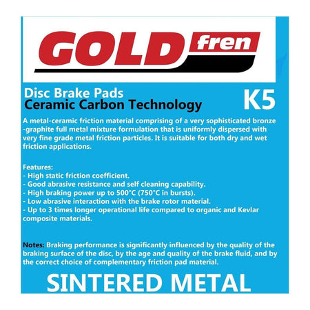 GOLDfren Brake Pads GF378 - K1