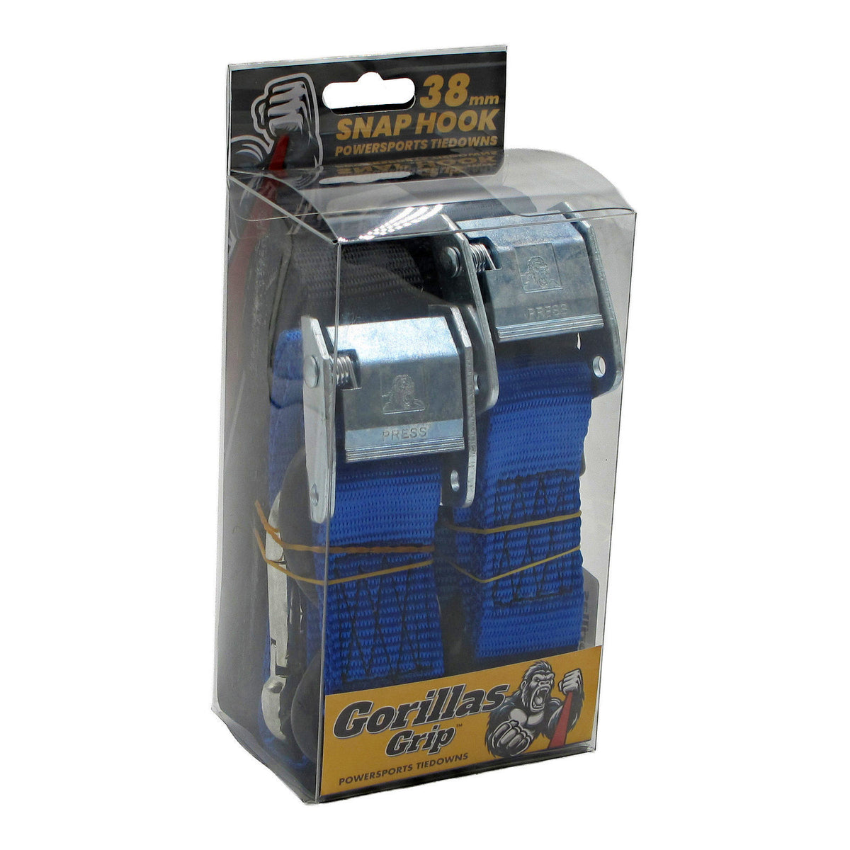 Gorillas Grip Tie Down 38mm S-Hook - Black / Blue Loop