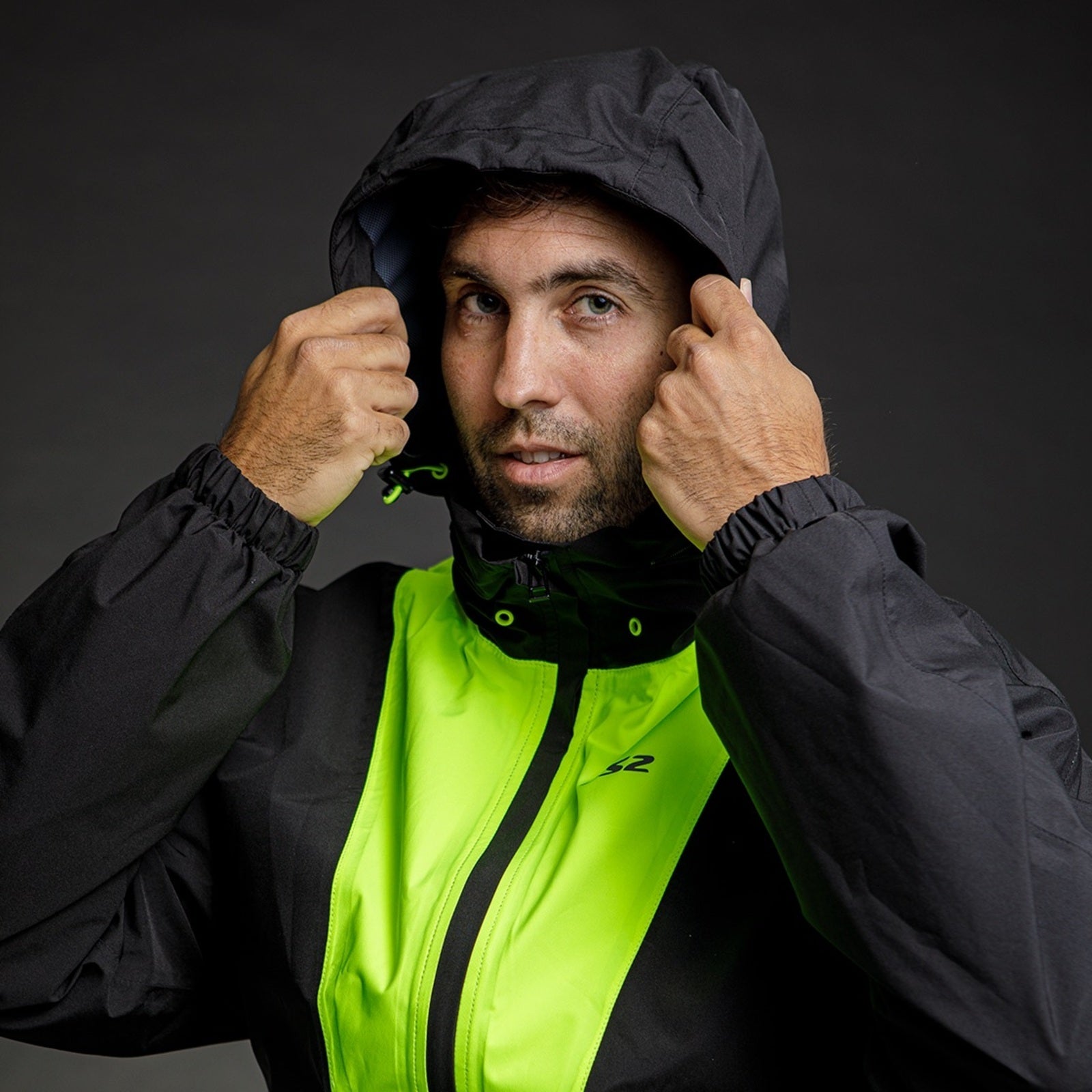 LS2 X-Rain Jacket - Black / Hi-Vis Yellow