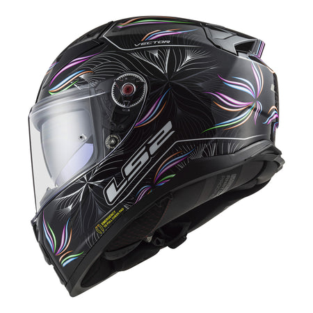 LS2 FF811 Vector II Tropical Helmet - Black / White 06