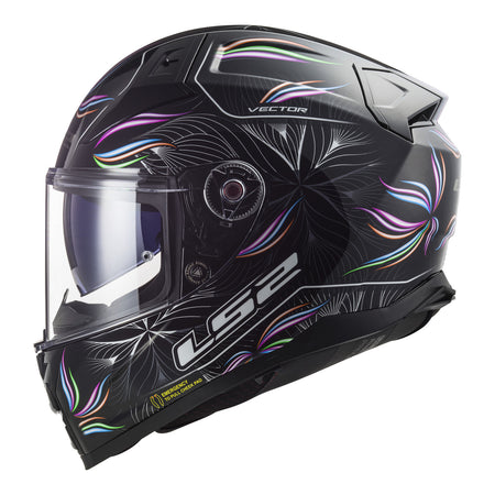 LS2 FF811 Vector II Tropical Helmet - Black / White 06