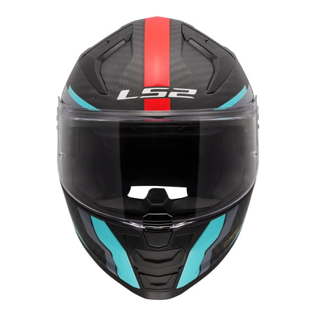 LS2 FF811 Vector II Carbon Grid Helmet - Cyan