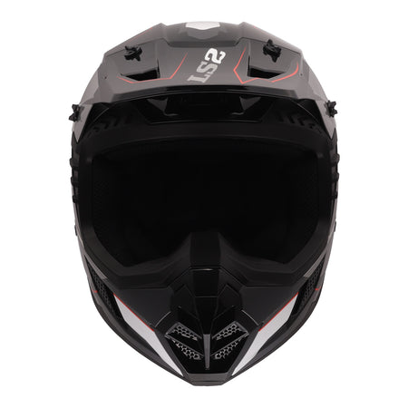 LS2 MX706 COZ Arched Helmet - Black / Silver / Titanium