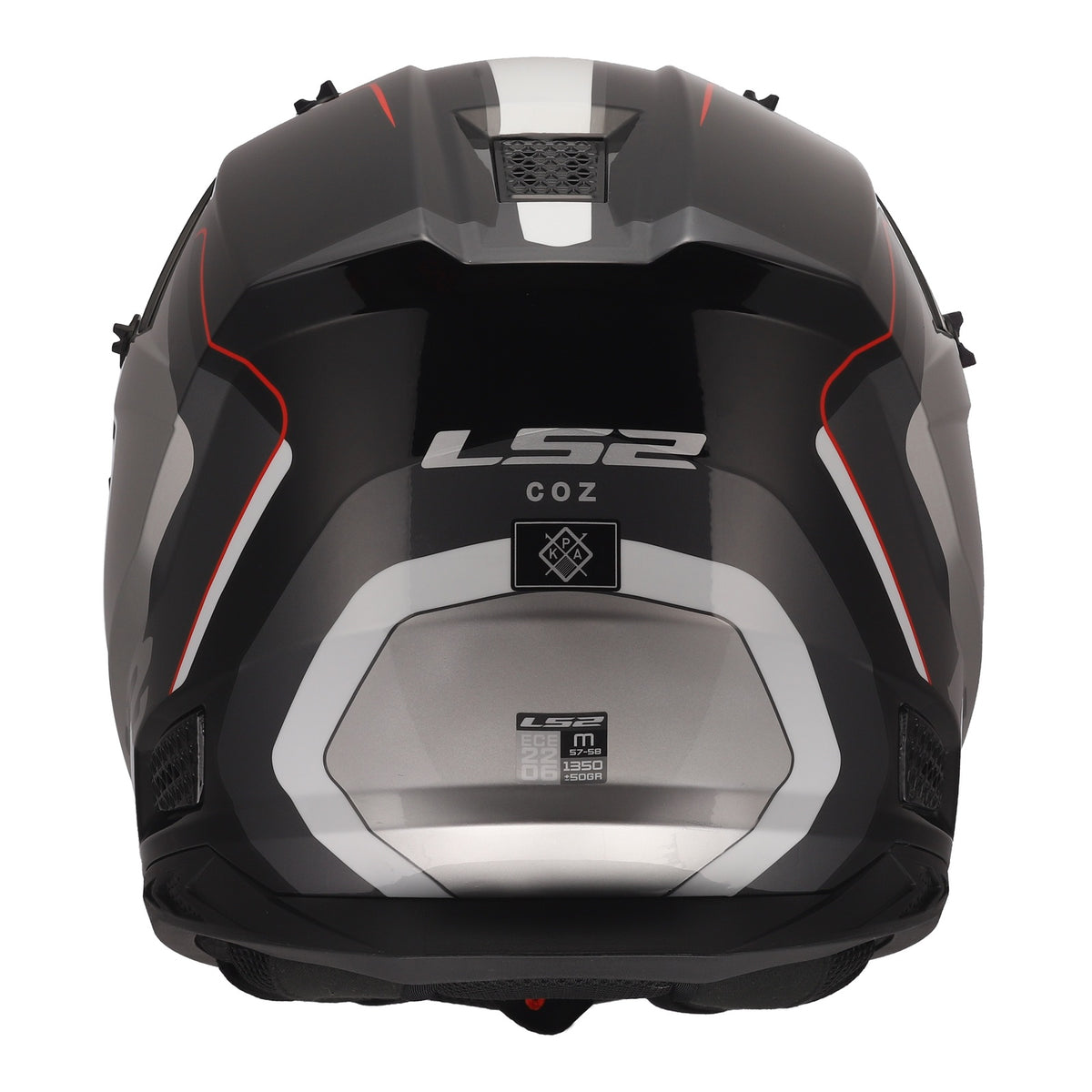 LS2 MX706 COZ Arched Helmet - Black / Silver / Titanium