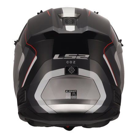 LS2 MX706 COZ Arched Helmet - Black / Silver / Titanium