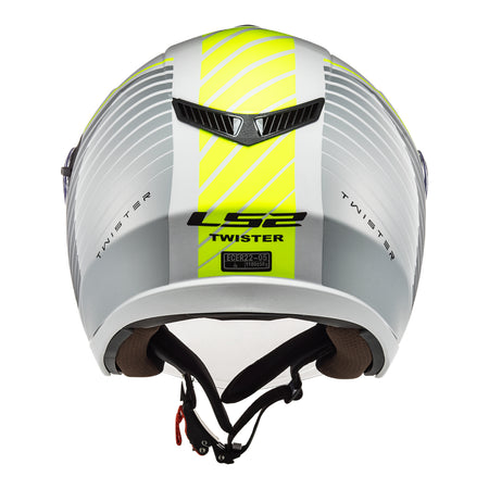 LS2 OF573 Twister II Luna Helmet - White / Silver