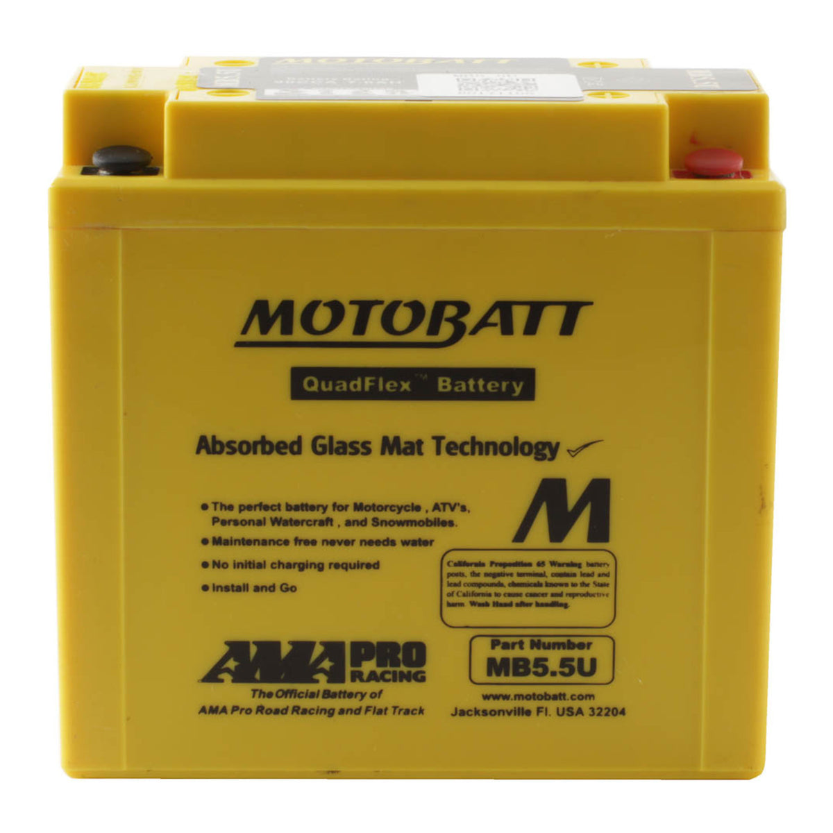 Motobatt Battery Quadflex 12V AGM - MB5.5U  *10