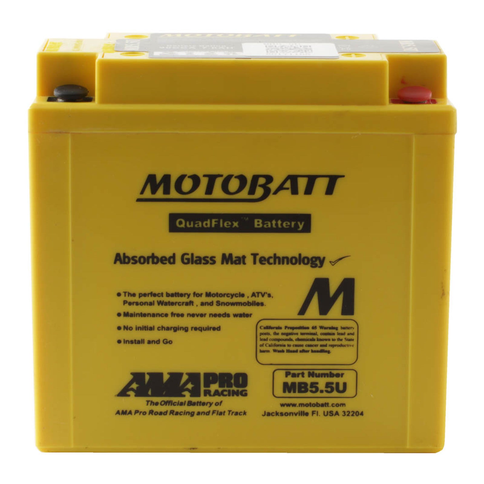 Motobatt Battery Quadflex 12V AGM - MB5.5U  *10