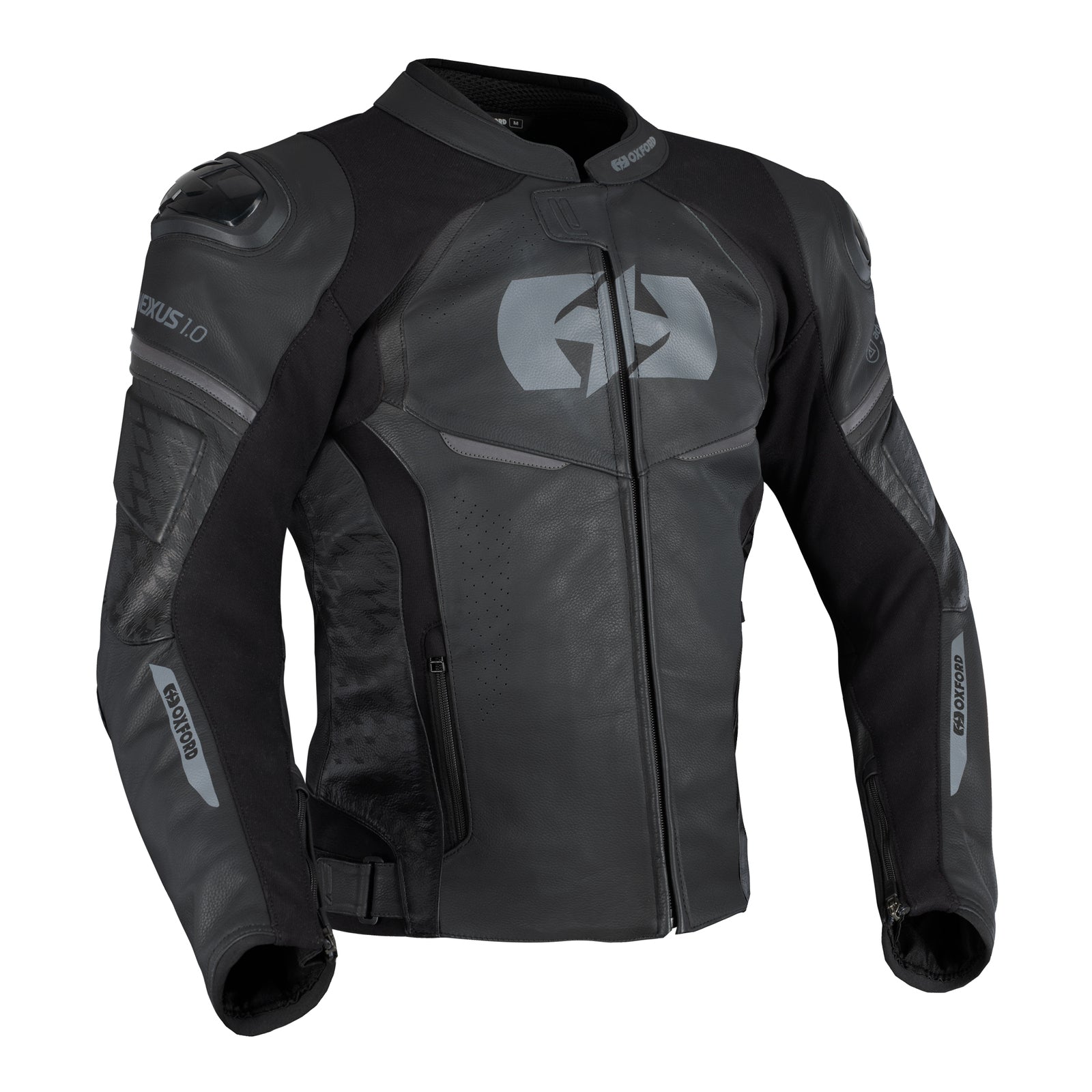 Oxford Nexus 1.0 Leather MS Jacket - Stealth Black