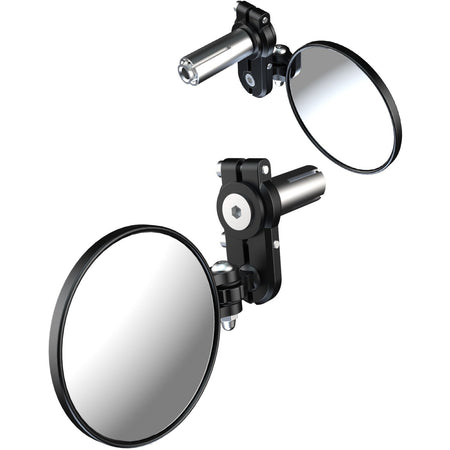 Oxford Fold Away Mirror Black 76mm Diameter