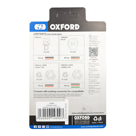 Oxford Indicator Leads Yamaha 2 Wire Connector