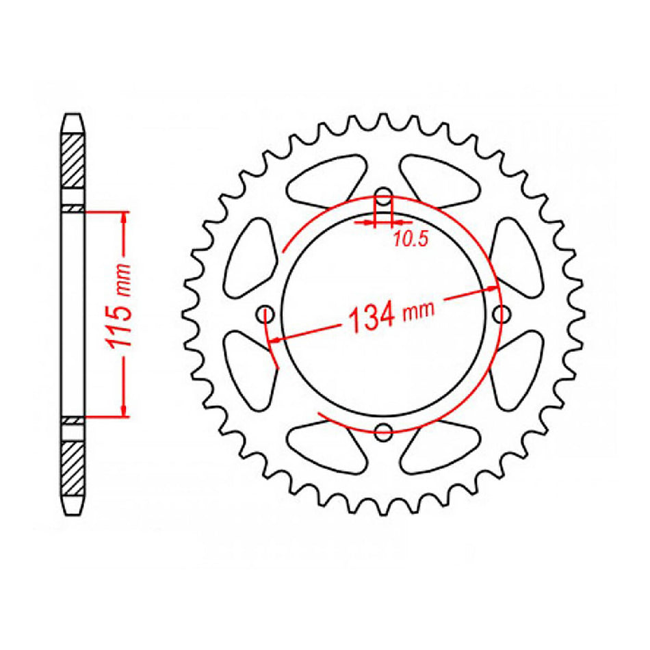 MTX 718 Steel Rear Sprocket #530 (11-718)