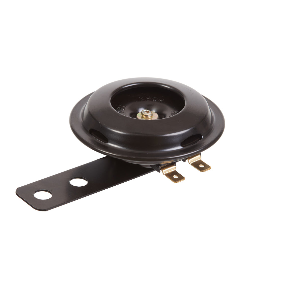 Whites 12v Horn - Round Blk - 70mm Diametre - 110db