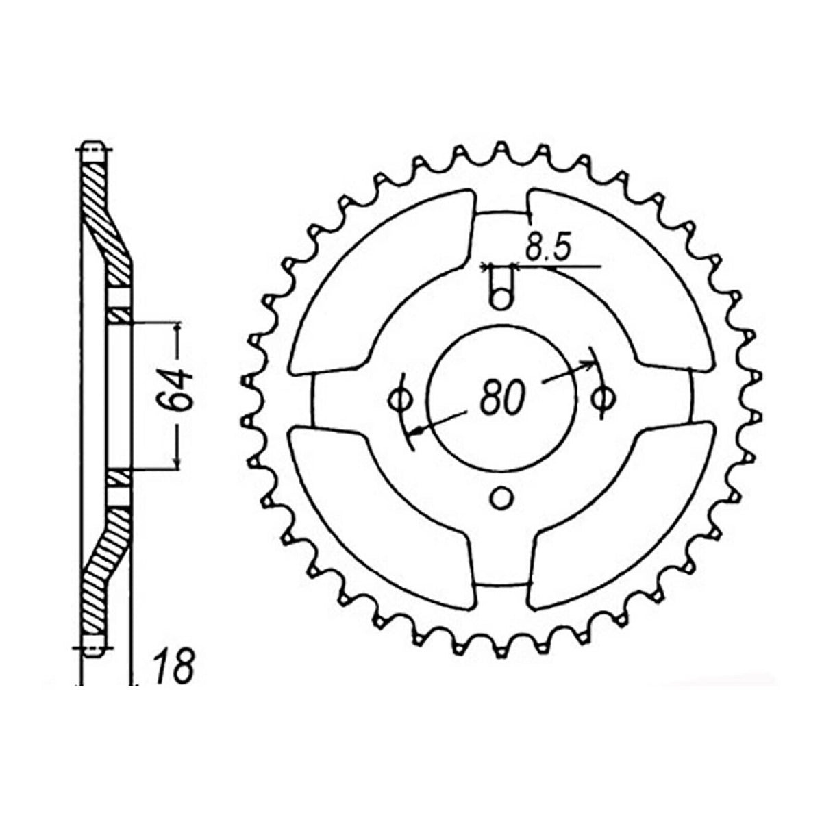 XAM Sprocket Kit Yamaha AG100 O-ring 14/51
