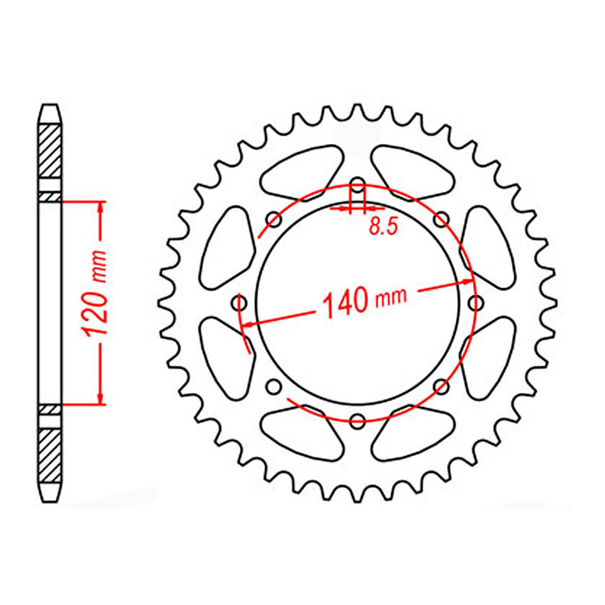 XAM Sprocket Kit Kawasaki KLR650 '22-'24 X-Ring - Gold 15/43
