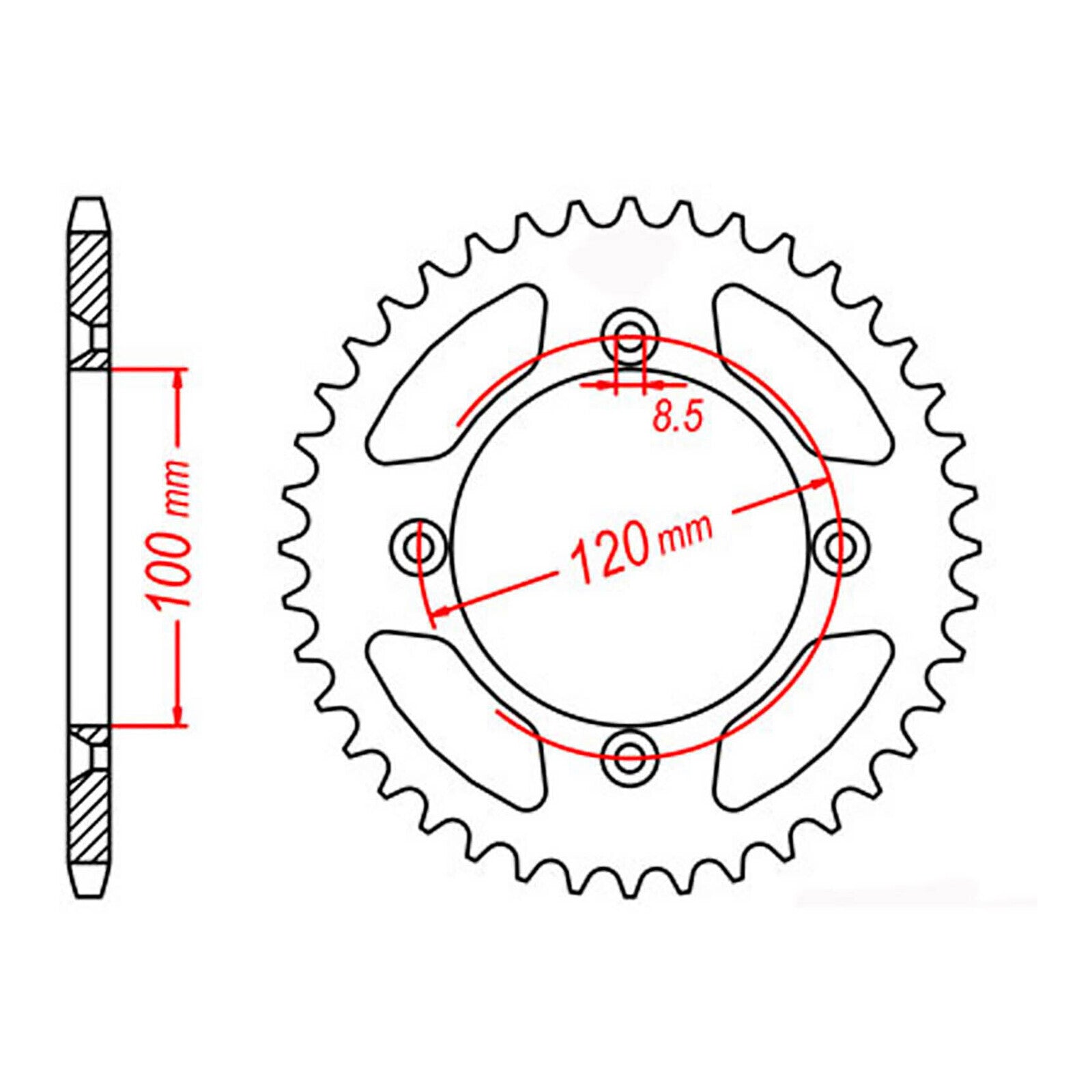 XAM Sprocket Kit Yamaha YZ85 BW '02-'18 14/52