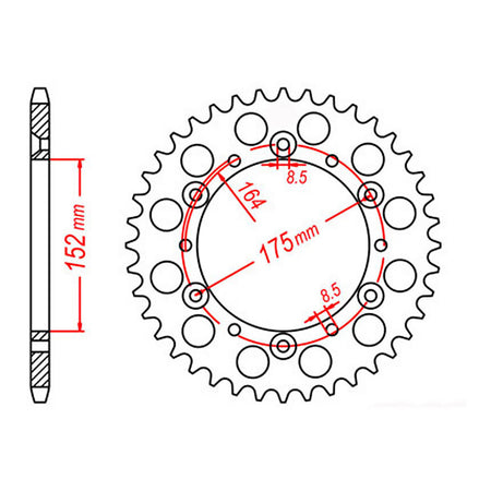 XAM Sprocket Kit Yamaha TT250 R '93-'95 - 520NSD 14/43