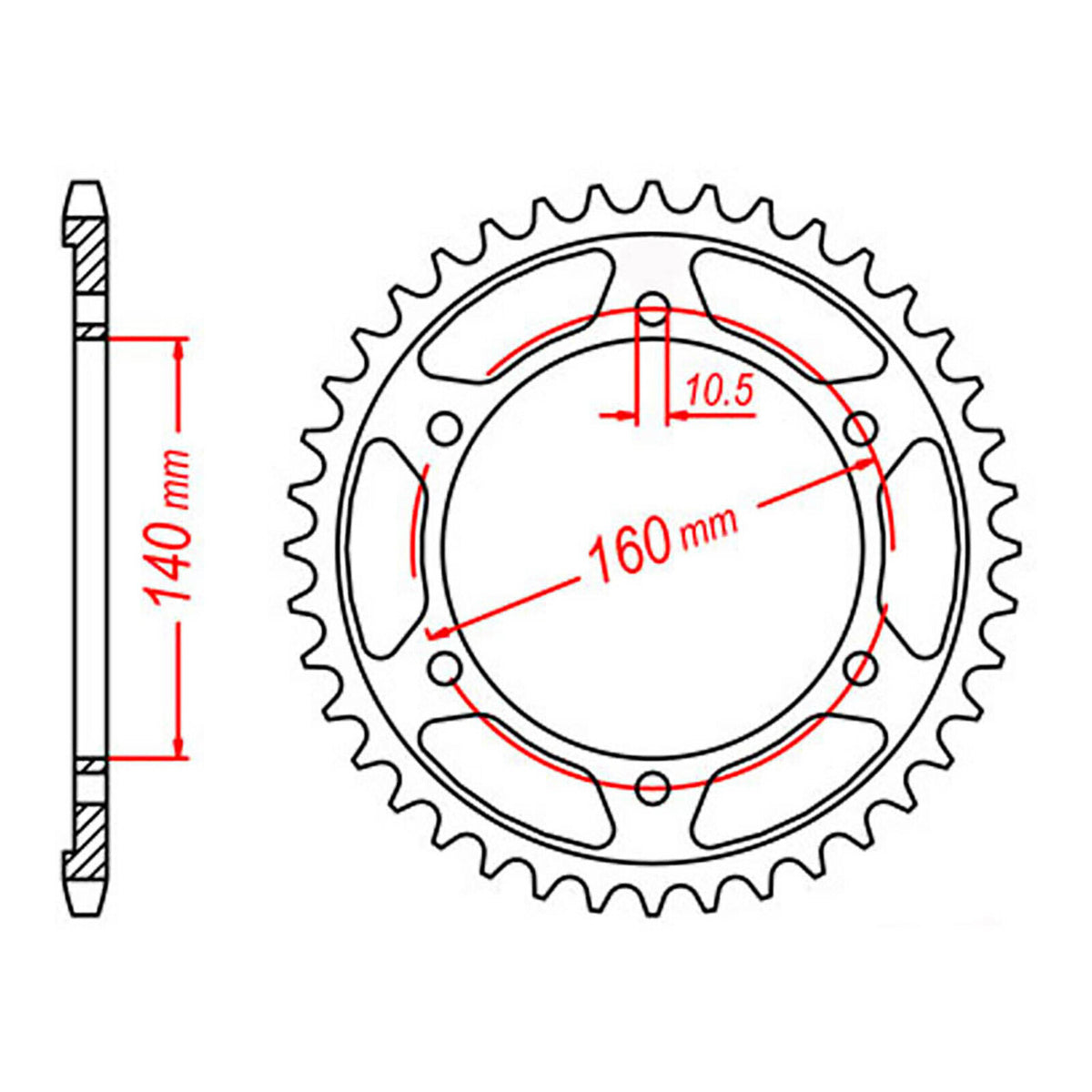 XAM Sprocket Kit Kawasaki ZZR1100 '93-'97 X-Ring 17/45