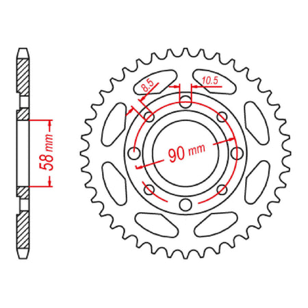 XAM Sprocket Kit Suzuki GSXS125 O-Ring 14/45
