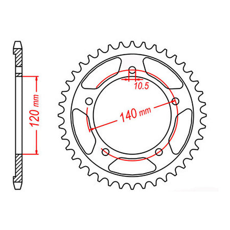 XAM Sprocket Kit Triumph Tiger Sport 1050 '07-'14 X-Ring 18/44