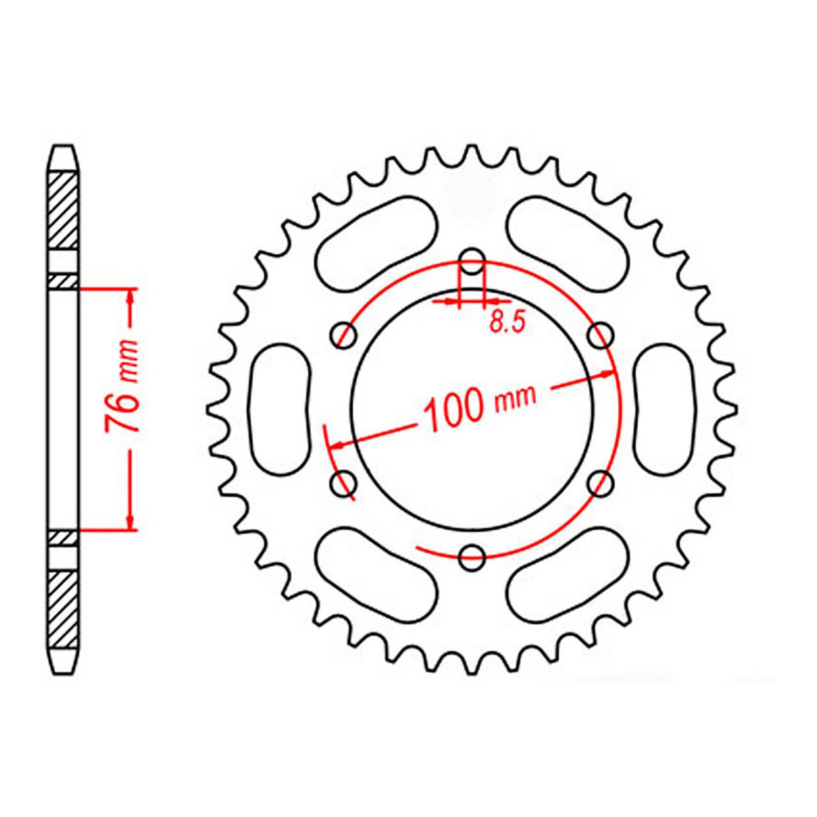 XAM Sprocket Kit Yamaha YZF-R125 '14 O-Ring 15/47