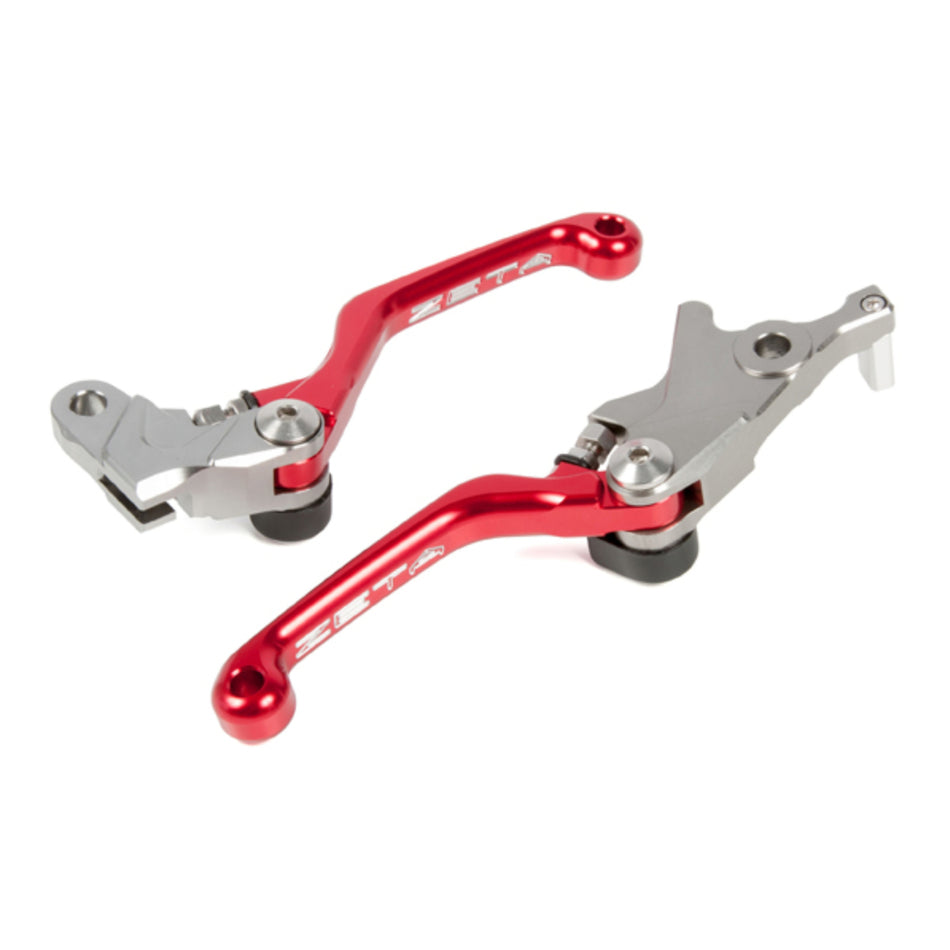 Zeta Pivot Lever Set CP 3-Finger - Honda CRF250L ('12-) / CRF250M ('13-) - Red