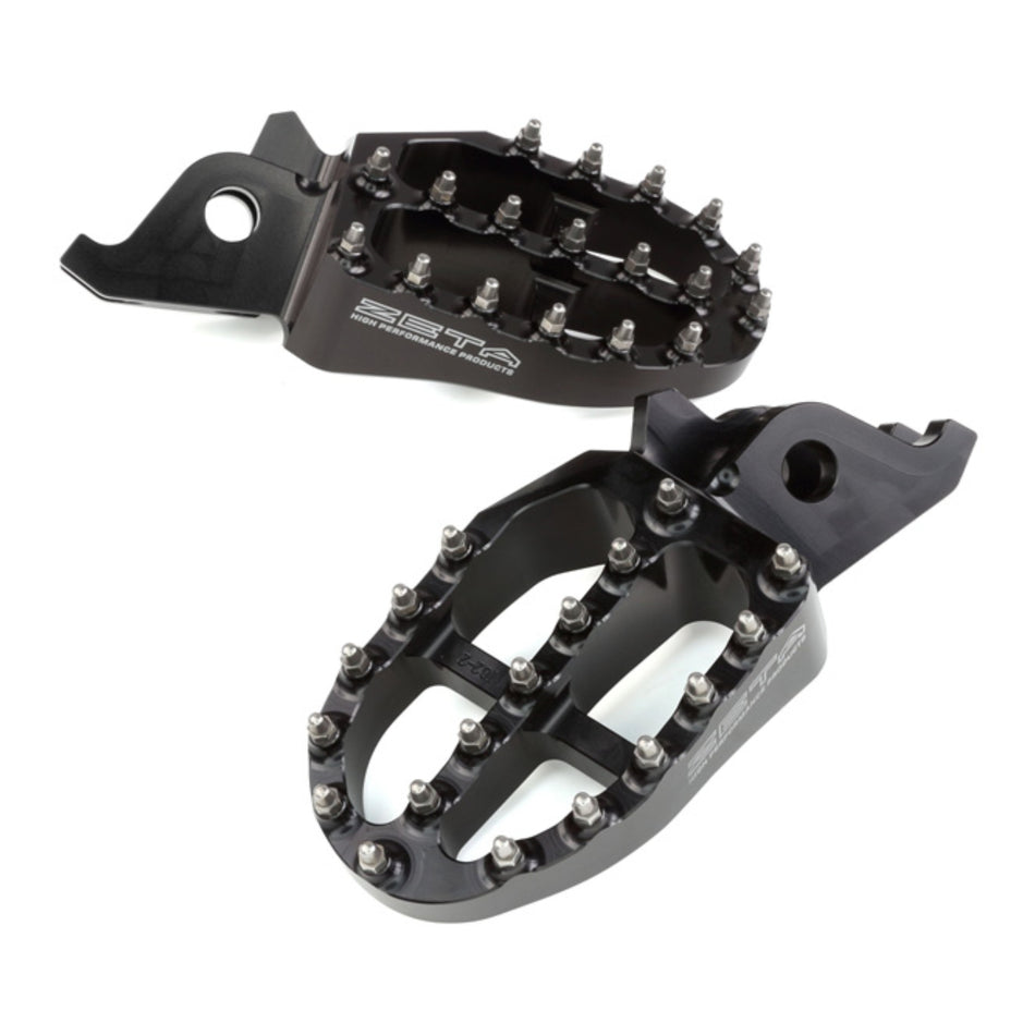 Zeta Aluminium Foot Pegs - Honda CRF250 / CRF450, CRF250L / M / Rally - Black